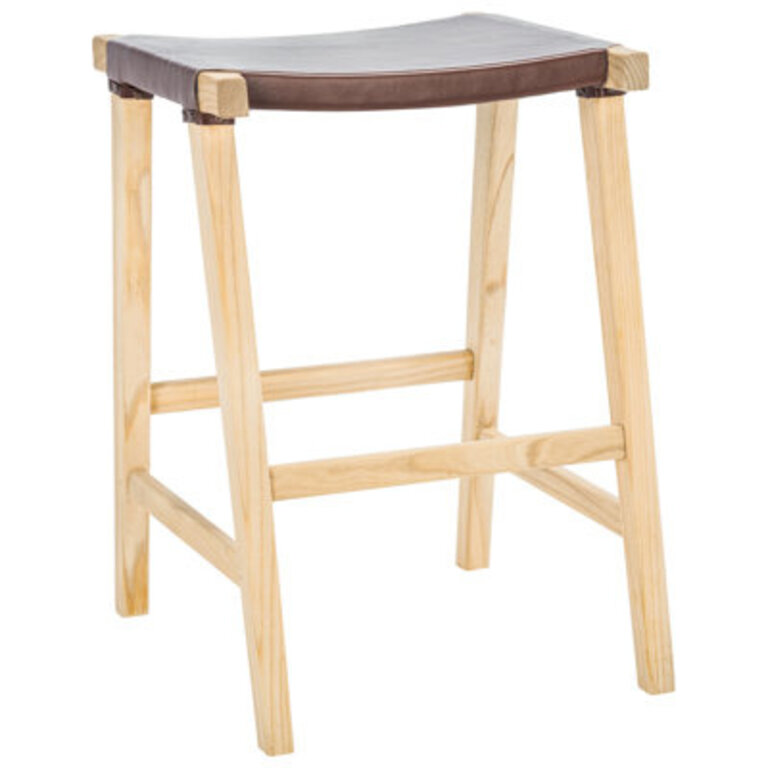 Kellan Upholstered Counter Stool with Solid Wood Frame