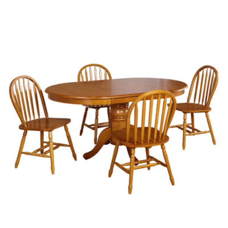 Kaneshiro Solid Wood Top Pedestal Dining Set