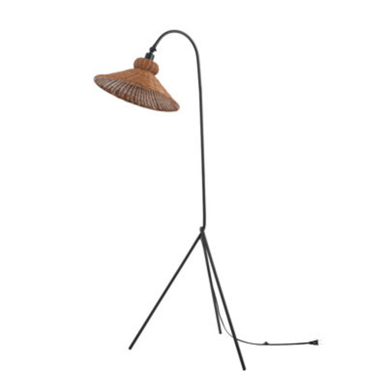 Plumeria 6375 Black Arched Floor Lamp