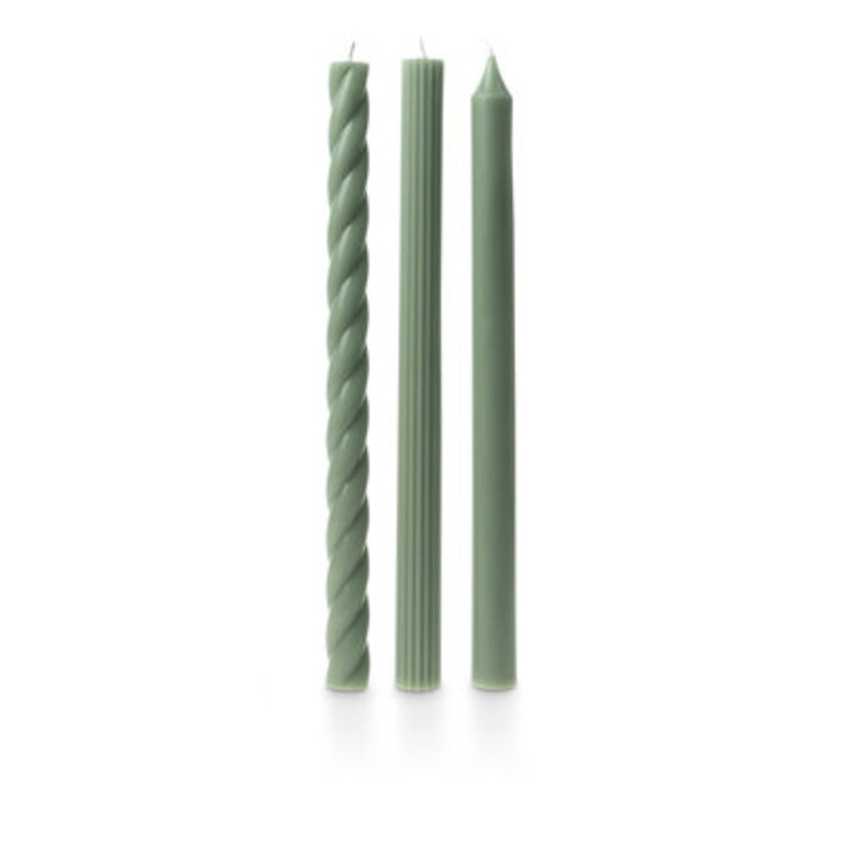 Beautifully Done Unfragranced Assorted Tapers 3 Pack