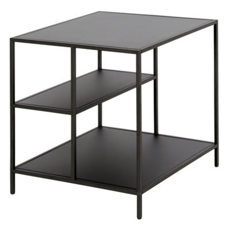 Level Steel End Table with Storage