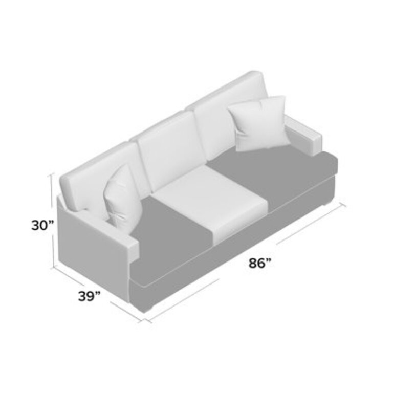 Avery 86 Recessed Arm Sofa Bed