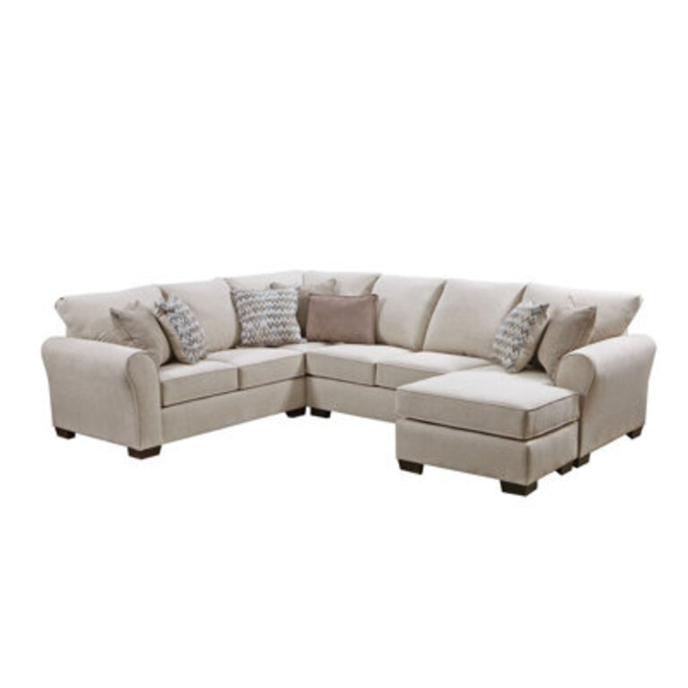 Herdon 98 Wide Chenille Left Hand Facing Seating Component