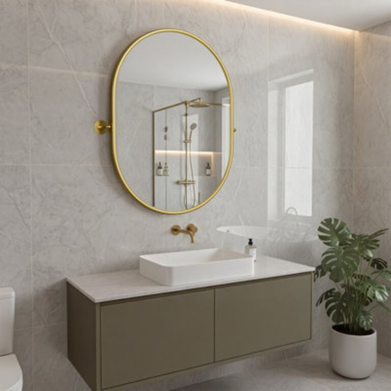Chanquet Metal Wall Mirror with Tilted Frame