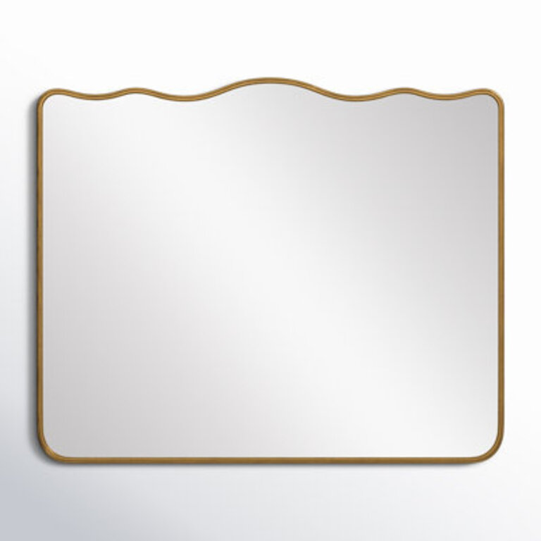Perla Wavy Top Metal Mirror