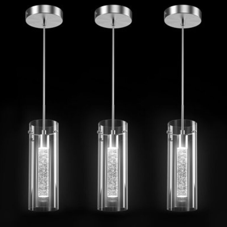 Frontis Light Brushed Nickel LED Cylinder Pendant