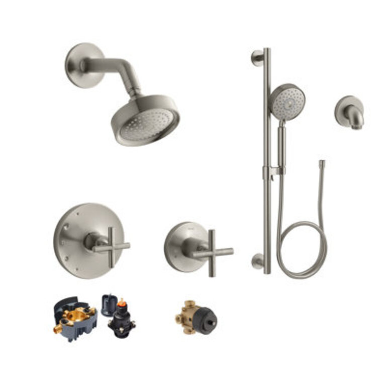 Kohler Purist Rite Temp Showering Kit with Multi-function handshower and slidebar