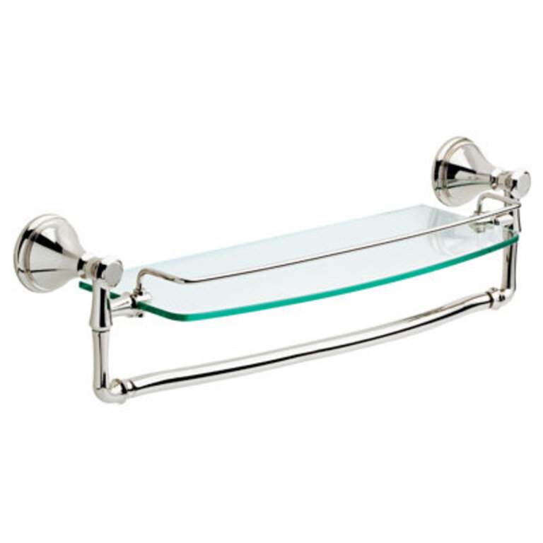 Cassidy 18 in Glass Shelf with Towel Bar