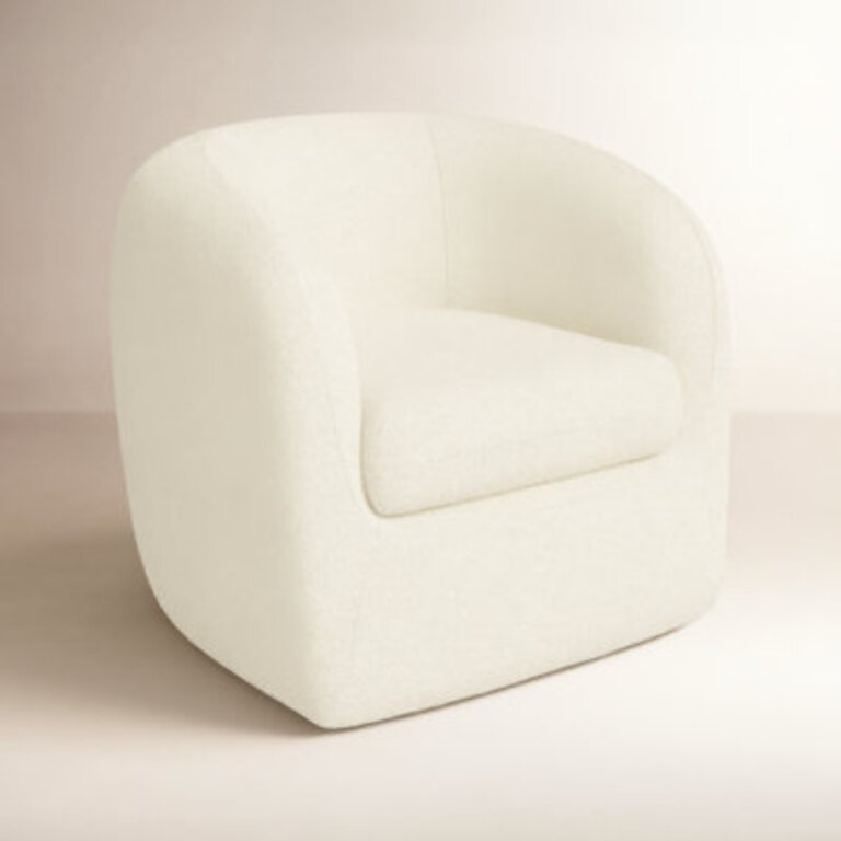 Aquila Upholstered Swivel Barrel Chair