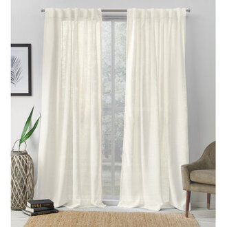 Leon Semi-Sheer Curtain Panel Pair