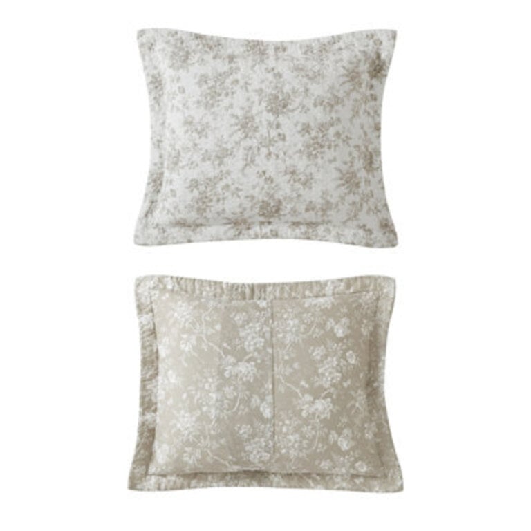 Laura Ashley Cotton Reversible Quilt Set