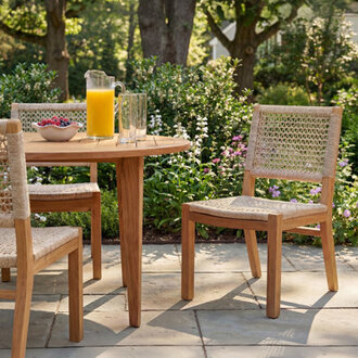 Seras Teak Outdoor Dining Chair Set of 2