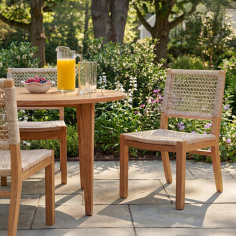 Seras Teak Outdoor Dining Chair Set of 2