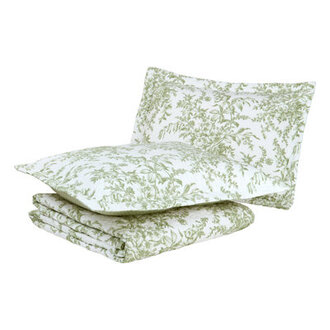 Laura Ashley Bedford Cotton Reversible Quilt Set