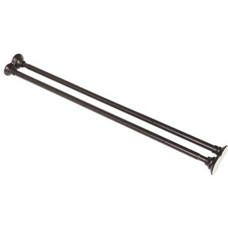 Utopia Alley Adjustable 72-Inch Double Shower Curtain Tension Rods - Rust-Proof Aluminum with Rubber End Cap Easy Installation - Extendable Ideal for Bathroom Retractable Wall-to-Wall - No Drilling