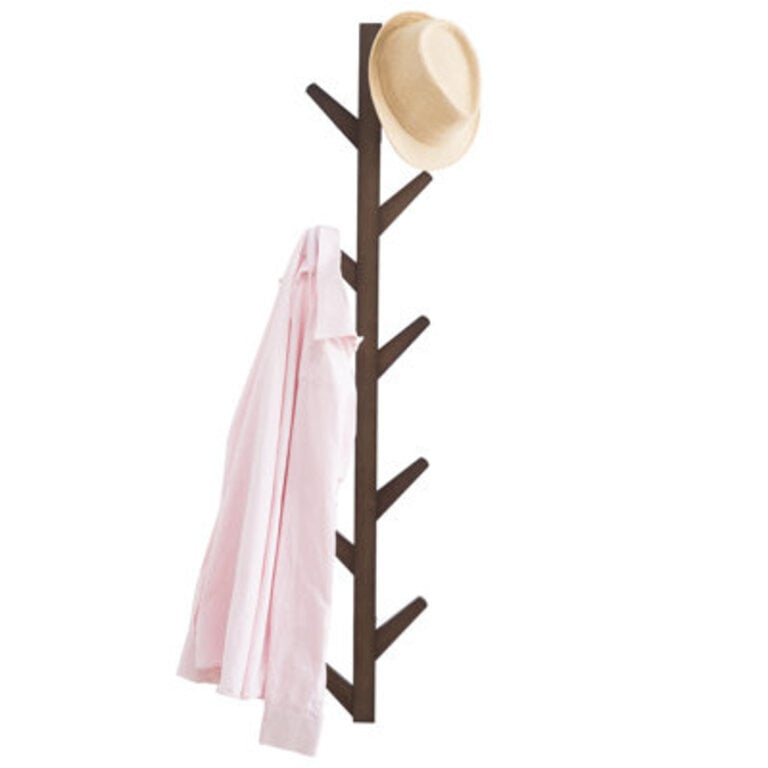 Solid Wood Wall 10 - Hook Coat Rack