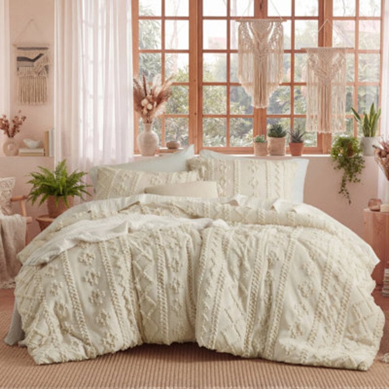 Bedsure Tufted Embroidery All-Season Microfiber Comforter Set Set of 3