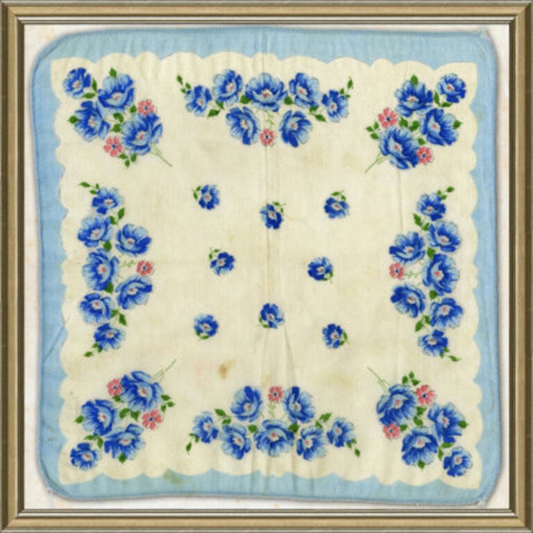 Vintage Silk Handkerchief  Vintage Silk Handkerchief II