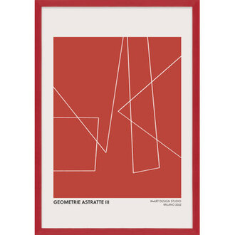Caila  Geometric Abstraction In Red  by Romina Gadler