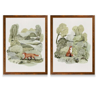 Fox Glen I - 2 Piece Framed Painting Print Set