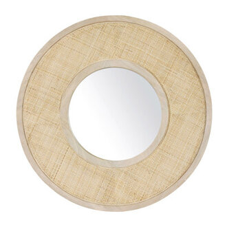 WoodCane Round Wall Mirror