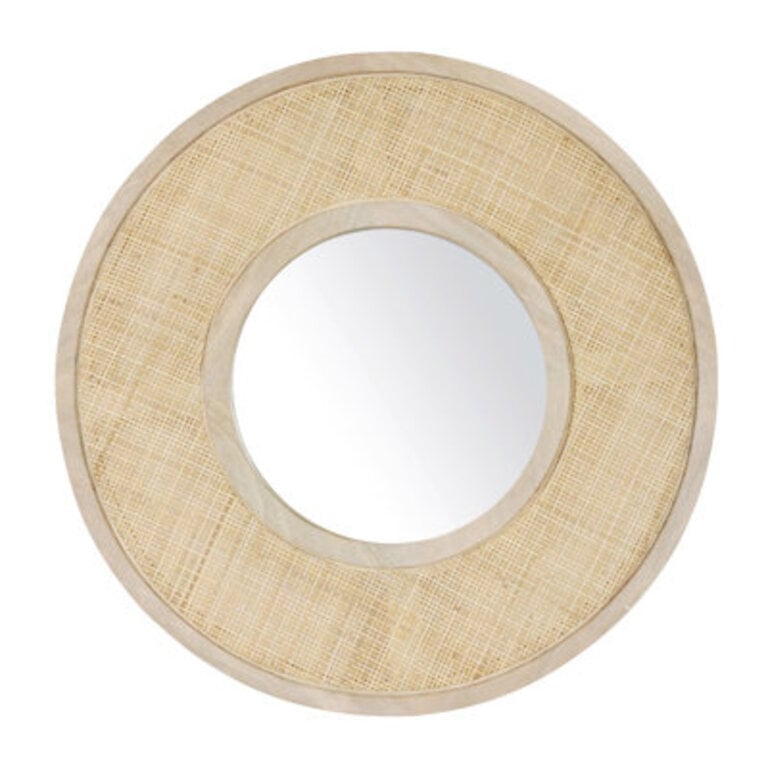 WoodCane Round Wall Mirror