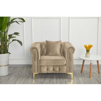 Frotten Velvet Chesterfield Chair