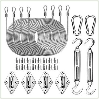 ColourTree Sun Shade Sail Rectangle Hardware Kit Hardware Kits  Cable Wires