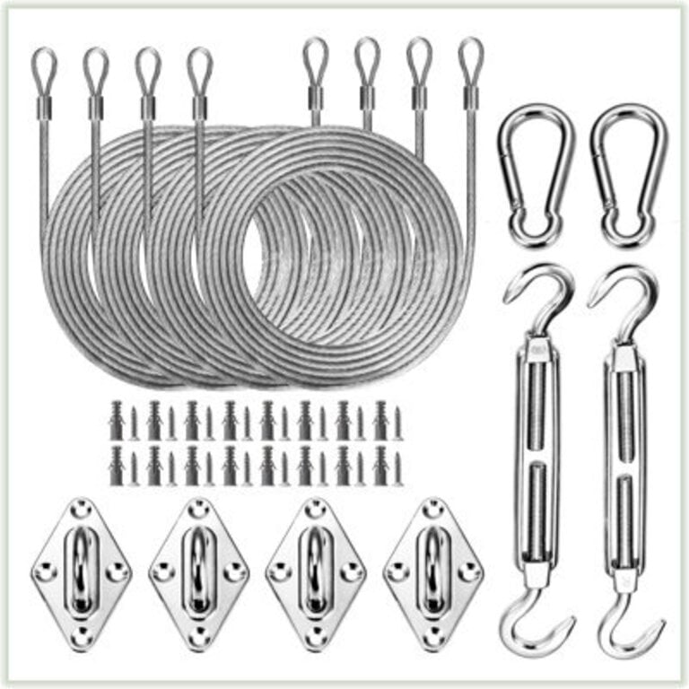 ColourTree Sun Shade Sail Rectangle Hardware Kit Hardware Kits  Cable Wires