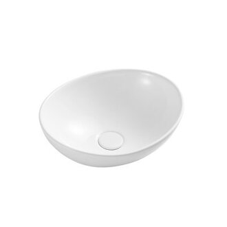 Eclisse 16 L x 13 W Vitreous China Oval Vessel Bathroom Sink