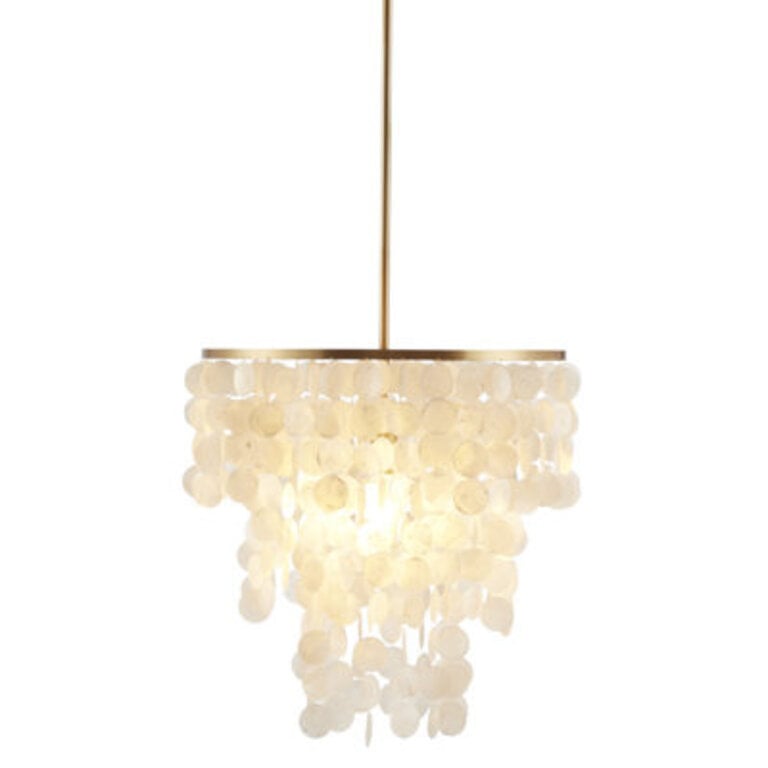 Isla Dimmable Layered Capiz Chandelier