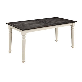 Veazey 78 Wide Country Gathering Height Dining Table with a Two-Tone Finish and Butterfly Leaf