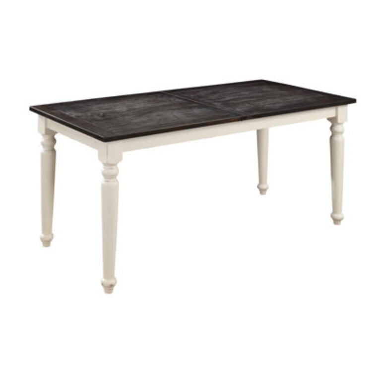Veazey 78 Wide Country Gathering Height Dining Table with a Two-Tone Finish and Butterfly Leaf