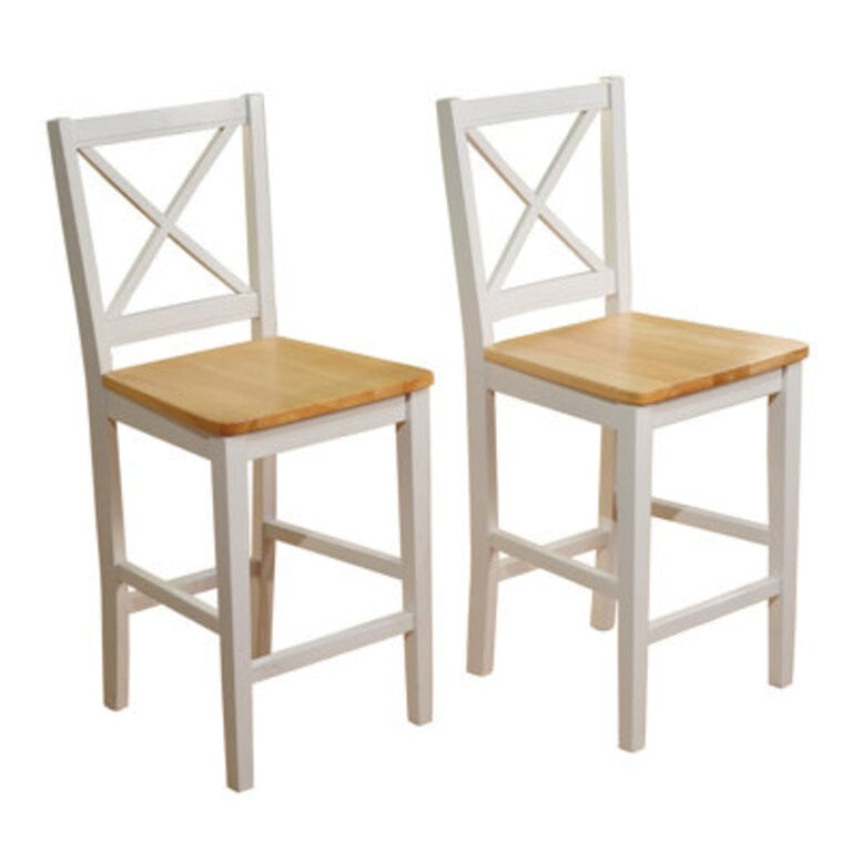 Aquila Counter Stool with Solid Wood Frame