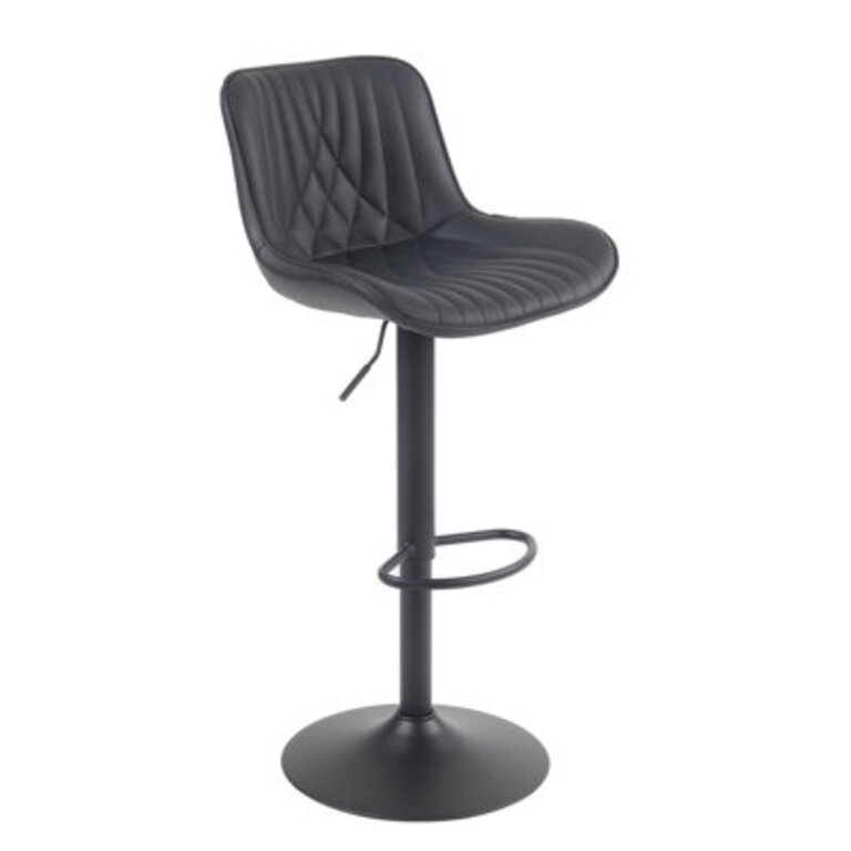 Zager Faux Leather Swivel Adjustable Height Bar Stool