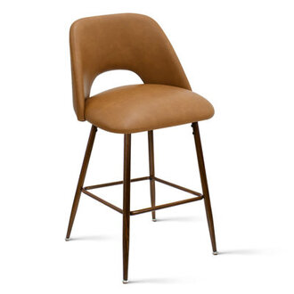 Set of 2 Berneta Upholstered Counter Stools