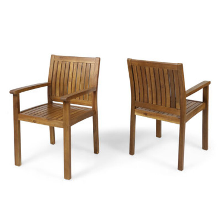 Callis Wood Premium All-Weather Wicker Outdoor Dining Armchair