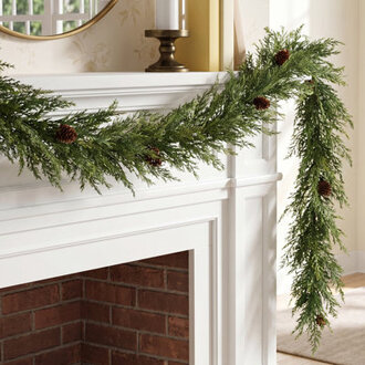 72 Faux Arborvitae Garland