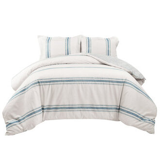 Gilroy Farmhouse Standard Cotton Reversible Comforter Set