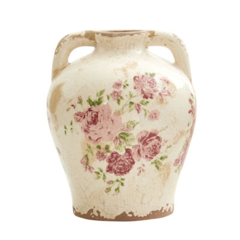 Escarleth 8 Tuscan Ceramic Floral Print Table Vase