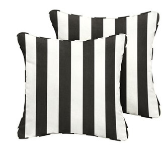Hartford Sunbrella Striped Weather Resistant Pillow Cover  Insert