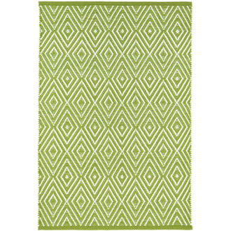 Diamond SproutWhite Handwoven IndoorOutdoor Rug