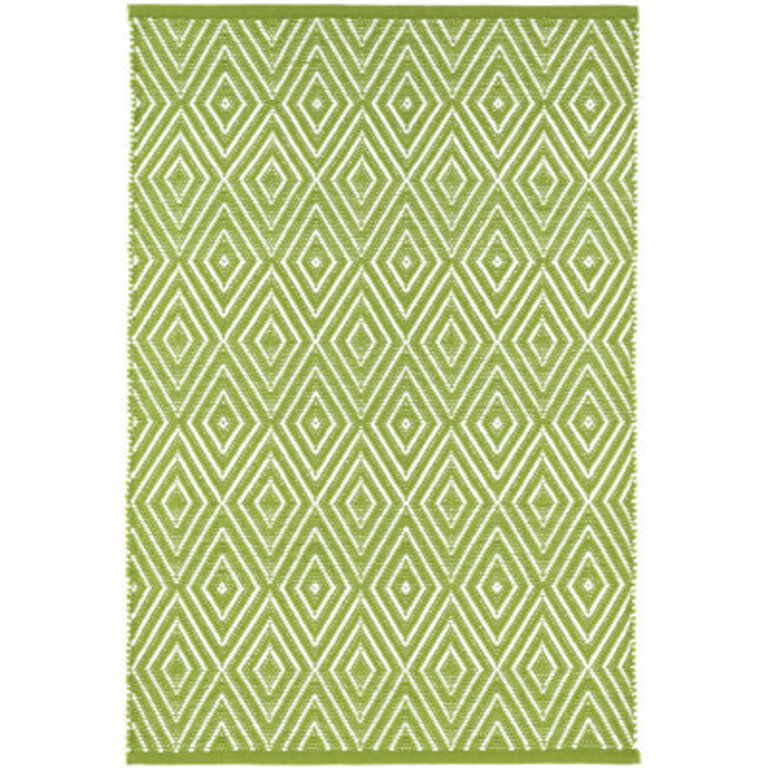 Diamond SproutWhite Handwoven IndoorOutdoor Rug