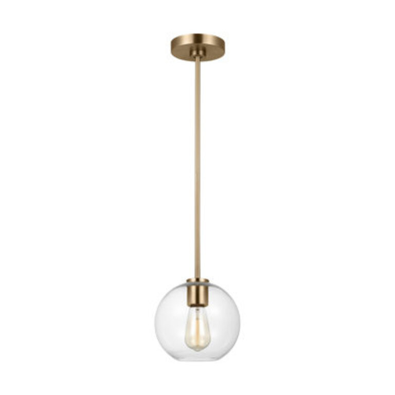 Childerley 8 W 1-Light Steel Single Sphere Pendant with Clear Glass Shade