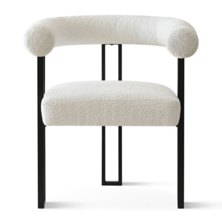 Fellman Boucle Upholstered Dining Armchairs