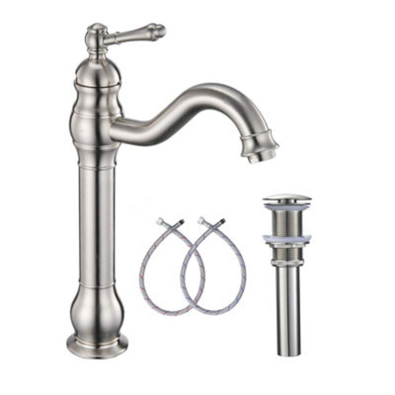 Single-handle Bathroom Faucet with Drain Assembly