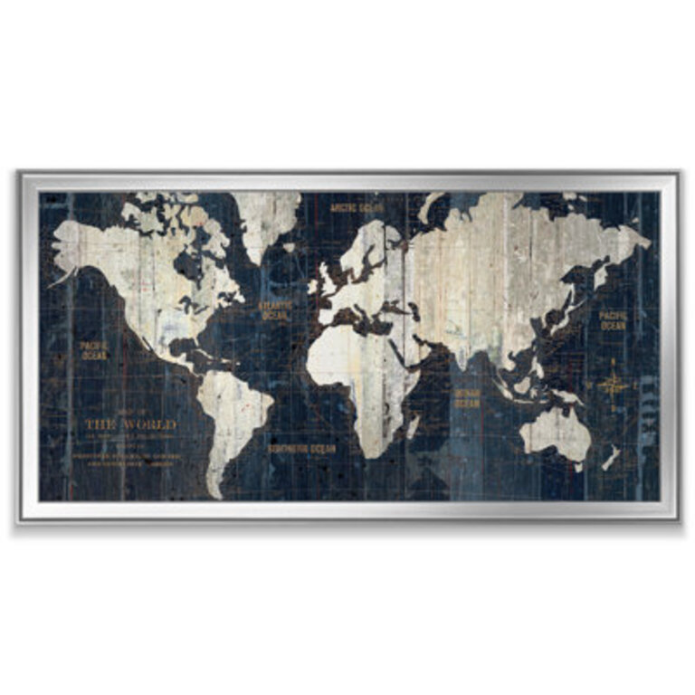 Mehdi  Old World Map Blue