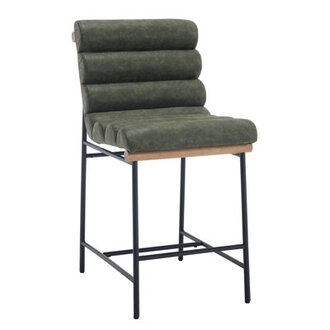 Mutsuo 25 H Faux Leather Counter Stool