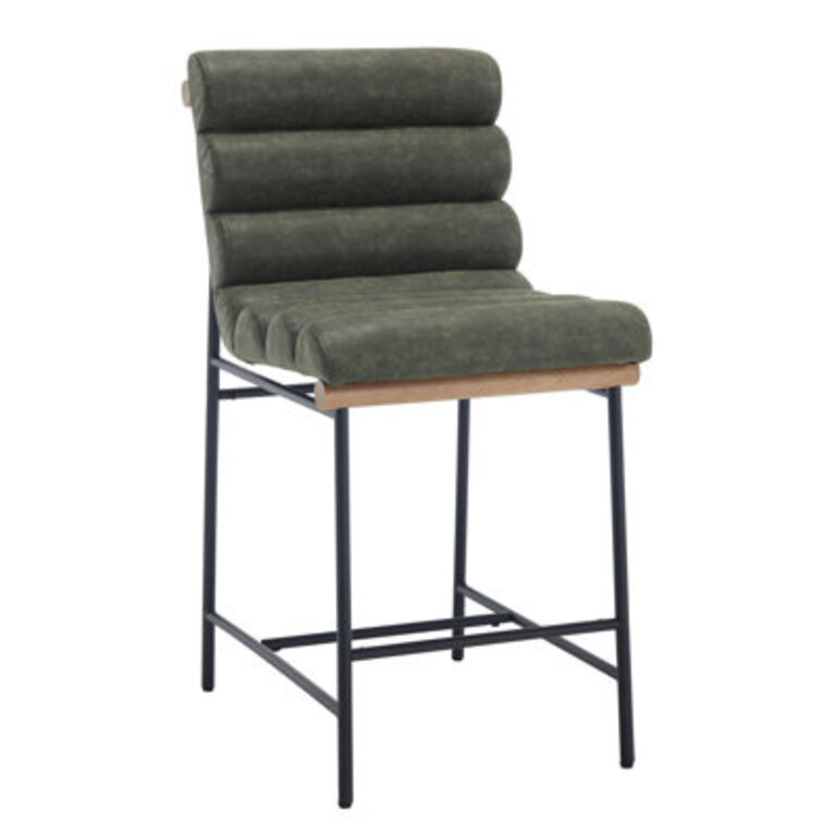 Mutsuo 25 H Faux Leather Counter Stool