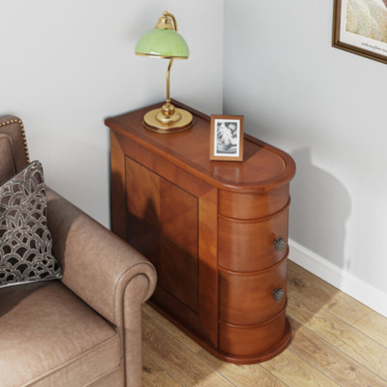 Solid Wood 2-Drawer End Table